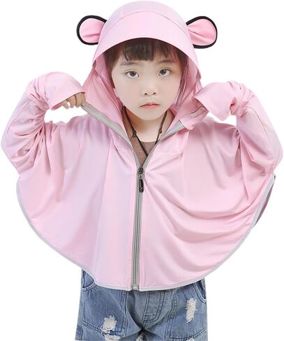 Sun Hoodie Girls Rash Guard Long Sleeve Shirt Full Zip Up UV Protection Clothing Cute Summer Clothes Outwear 2026 in Saudi Arabia