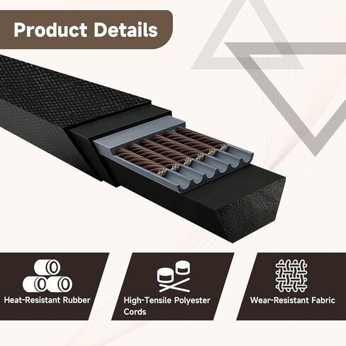 حزام مجفف على شكل حرف V متوافق مع مجففات Alliance Speed ​​Queen Huebsch استبدال #: M412981 TU20069 4L810 in Kuwait