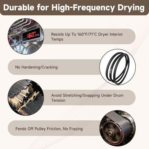 حزام مجفف على شكل حرف V متوافق مع مجففات Alliance Speed ​​Queen Huebsch استبدال #: M412981 TU20069 4L810 in Kuwait