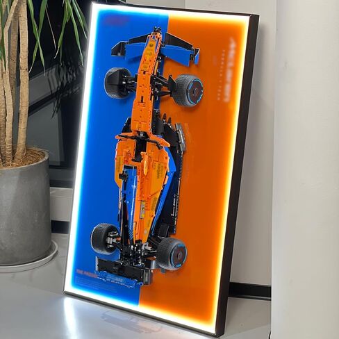 iLuane Display Wallboard for Lego Technic McLaren Formula 1 Race Car 42141 with LED Lights, Adult Collectibles Lego Car Wall Mount, Great for Lego Lovers (Only Display Wallboard) in Kuwait