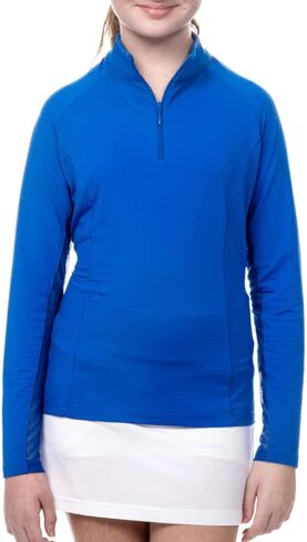 IBKUL Athleisure Wear Sun Protective UPF 50+ Icefil Cooling Youth Solid Long Sleeve Mock Neck Top 80000G in Saudi Arabia