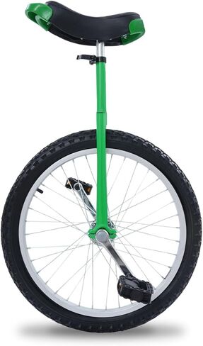 20 Inch Wheeled Outdoor Unicycle for Adults, Adjustable Height Aluminum Frame Balance Unicycle with Anti-Slip Tire & Shock-Absorbing Fork, Fitness Unicycle for Exercise & Outdoor Sports in Saudi Arabia
