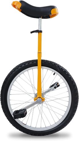 20 Inch Wheeled Outdoor Unicycle for Adults, Adjustable Height Aluminum Frame Balance Unicycle with Anti-Slip Tire & Shock-Absorbing Fork, Fitness Unicycle for Exercise & Outdoor Sports in Saudi Arabia