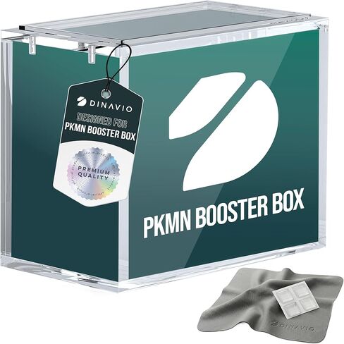 PKMN BOOSER BOX CASE عرض أكريليك قابل للتكديس - 8 مم + 5 مم أكريليك سميك للغاية مع مغناطيسات قوية 5 × 3 مم - حامي علبة صندوق PKMN - متوافق مع صناديق الداعم PKMN in Kuwait