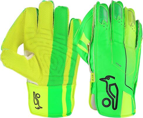 Kookaburra Childrens/Kids LC 3.0 Wicket Keeper Gloves (6.5in - 7.28in) (Green/Yellow) in Saudi Arabia