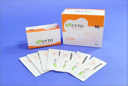 SKC DHC-N012 INCYTO مقياس الكريات C-Chip القابل للتصرف، نيوباور محسّن، حجم الغرفة 10 ميكرولتر، سمك 1.6 مم in Kuwait