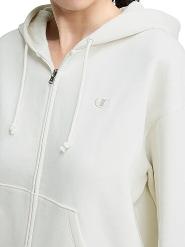 Champion Women's Full Zip Fleece Hoodie, Loose Fit, Midweight, C Logo, Available in Regular and Plus in Saudi Arabia