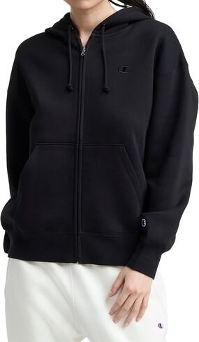 Champion Women's Full Zip Fleece Hoodie, Loose Fit, Midweight, C Logo, Available in Regular and Plus in Saudi Arabia
