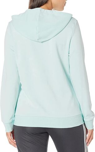 adidas womens Essentials Logo Full-Zip Hoodie Ice Mint/Ink Medium in Saudi Arabia