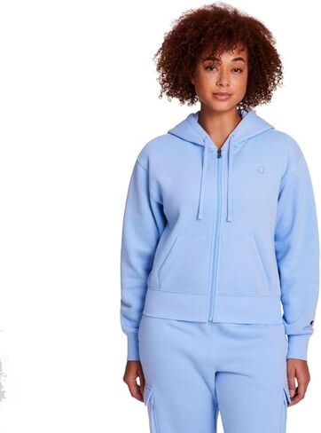Champion Women's Full Zip Fleece Hoodie, Loose Fit, Midweight, C Logo, Available in Regular and Plus in Saudi Arabia