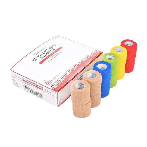 Cardinal Health™ Self Adherent Cohesive Bandage Color Pack, Non-Sterile, 2IN x 5YD, CAH25LFMP, Box of 12 in Saudi Arabia