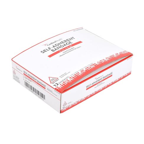 Cardinal Health™ Self Adherent Cohesive Bandage Color Pack, Non-Sterile, 2IN x 5YD, CAH25LFMP, Box of 12 in Saudi Arabia