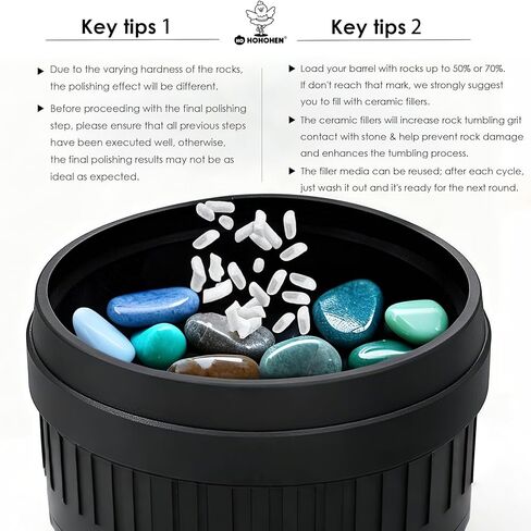 4 Pounds Rock Tumbler Grit Kit Abrasive Media Rocks Tumbling Grit and Polish Refill Stone Polishing Silicon Carbide & Aluminum Oxide Fit for Any Rock Polisher in Saudi Arabia
