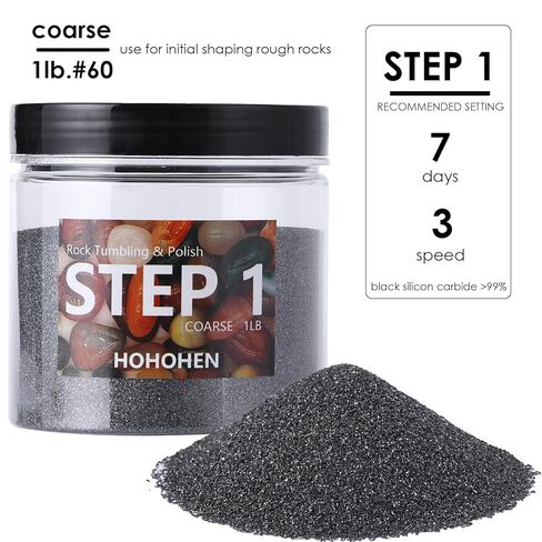 4 Pounds Rock Tumbler Grit Kit Abrasive Media Rocks Tumbling Grit and Polish Refill Stone Polishing Silicon Carbide & Aluminum Oxide Fit for Any Rock Polisher in Saudi Arabia