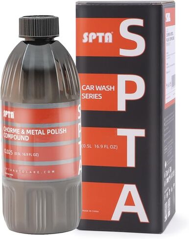 مركب تلميع Chorme والمعادن، SPTA 16oz طلاء المعادن الثقيلة، منظفات مرممة وواقية، الألومنيوم، الفولاذ المقاوم للصدأ، طلاء الكروم والمزيد، آمن للسيارات والشاحنات والدراجات النارية والمركبات الترفيهية والقوارب in Kuwait