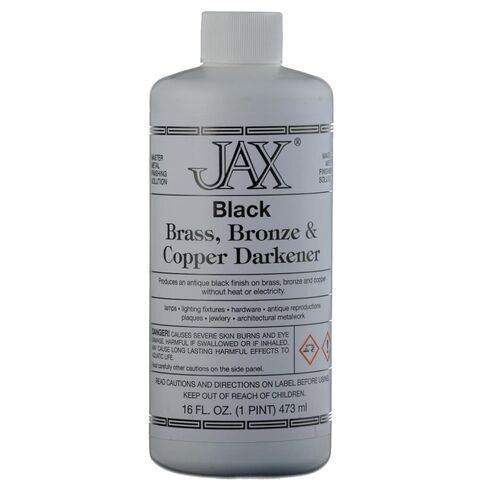JAX Black Darkener - Metal Finishing Solution - Antique Finish Without Heat or Electricity - Pint in Saudi Arabia