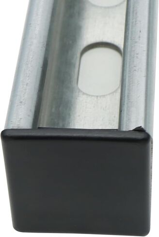 60 Pack 1-5/8" x 1-5/8" Strut Channel End Caps, Square Plug Cap Fittings for Protecting The Ends of Struts or Profiles, Black in Kuwait