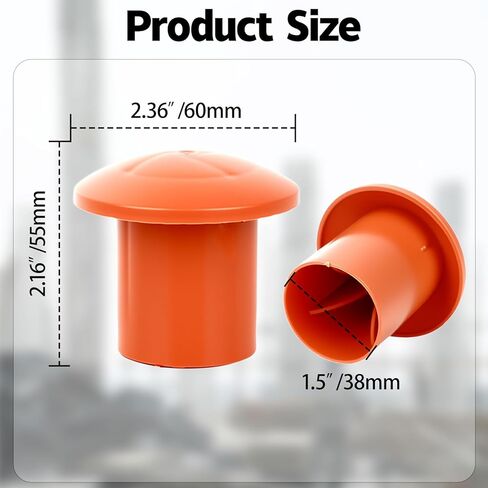 250 PCS Rebar Caps Replace for #3-#9, Plastic Rebar Protective Cap for 10mm-30mm Reinforcing Steel Bar, Mushroom Rebars Safety Covers Caps, Orange in Kuwait
