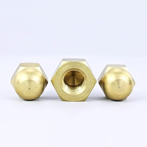 Brass Cap Type Nut All Copper Dust-Proof Decorative Nut M3-M20 Conductive Material Stable Pipeline Furniture Equipment Sealed End Cap(M18(1pc)) in Saudi Arabia