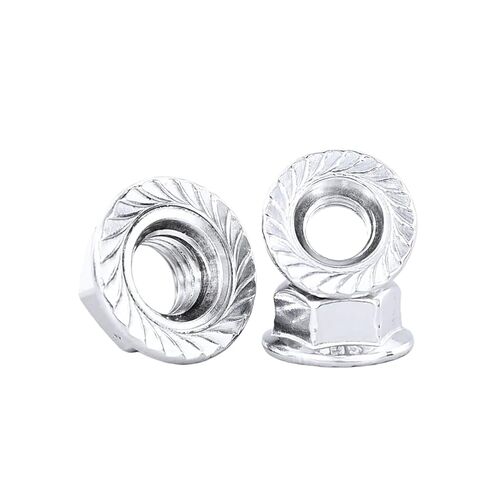 304 Stainless Steel Flange Anti Loosening Nut with Fine Teeth/Reverse Teeth Optional with Flat Pad, Anti Slip Tooth Pattern, Anti Vibration M4-M20 Heavy-Duty Fastener(Lh*M12(5PC)) in Saudi Arabia