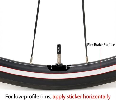 20-Pack Bicycle Presta Valve Stem Stickers - Adhesive Anti-Vibration Rim Protector Pads & Noise Reducing Washers - Protective Spacers for Road & Mountain Bike Carbon Rims (Black, Oval) in Saudi Arabia