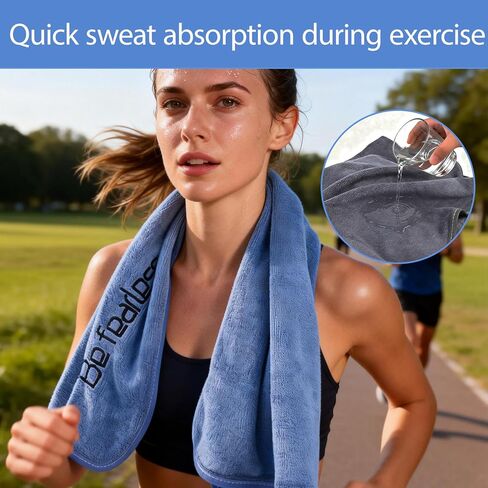3 عبوات من مناشف الصالة الرياضية المصنوعة من الألياف الدقيقة، مقاس 76.2 سم × 35.56 سم، مناشف فائقة النعومة وسريعة الجفاف للياقة البدنية والرياضة واليوجا وركوب الدراجات والتمرين. الرمادي والأزرق والأرجواني in Kuwait