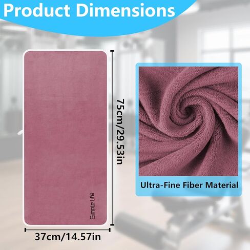 مناشف الصالة الرياضية المصنوعة من الألياف الدقيقة من جيرند، مناشف التمرين سريعة الجفاف للنساء والرجال، منشفة رياضية فائقة النعومة للياقة البدنية واليوجا والسباحة والجري والرياضات الخارجية (أزرق + وردي) in Kuwait