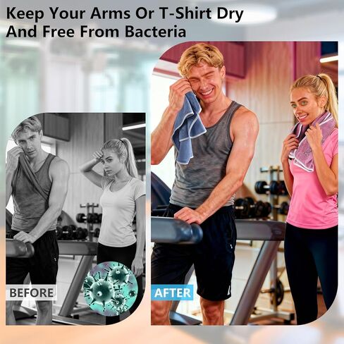 مناشف الصالة الرياضية المصنوعة من الألياف الدقيقة من جيرند، مناشف التمرين سريعة الجفاف للنساء والرجال، منشفة رياضية فائقة النعومة للياقة البدنية واليوجا والسباحة والجري والرياضات الخارجية (أزرق + وردي) in Kuwait