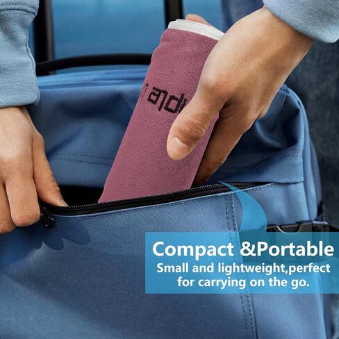 مناشف الصالة الرياضية المصنوعة من الألياف الدقيقة من جيرند، مناشف التمرين سريعة الجفاف للنساء والرجال، منشفة رياضية فائقة النعومة للياقة البدنية واليوجا والسباحة والجري والرياضات الخارجية (أزرق + وردي) in Kuwait