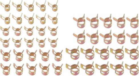 50 قطعة من مشابك الخرطوم، مجموعة مشابك لأنبوب خط هواء الوقود والماء 5-9 مم، مشابك فولاذية 65Mn بأحجام متنوعة in Kuwait