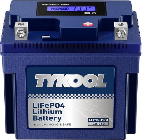 TYKOOL 12180-G LiFePO4 Lithium Generator Starting Battery, 360CCA,8Ah,Built in BMS,Compatible with portable gas generator,outdoor gas generator,Replacement for lead acid battery 12v18AH in Kuwait