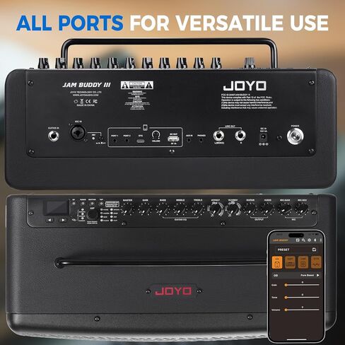 JOYO 40W Desktop Guitar Amp Portable,Professional Combo Guitar Amplifier Live Streaming & Recording with 8 Effects,Presets,Looper,Drum Machine & App for Electric Acoustic Bass Guitar (JAM Buddy III) in Saudi Arabia