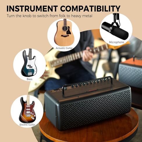 JOYO 40W Desktop Guitar Amp Portable,Professional Combo Guitar Amplifier Live Streaming & Recording with 8 Effects,Presets,Looper,Drum Machine & App for Electric Acoustic Bass Guitar (JAM Buddy III) in Saudi Arabia