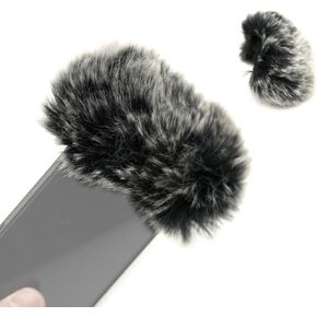 2 Pack Windproof Fur Mic Cover for Phone, Wind Noise Reduction Mic Windshield Fit iPhone 17 Pro Max/16/16e/15/14 Pro/Max, S25/S24/S23 | Outdoor Live Stream/Vlogging in Saudi Arabia
