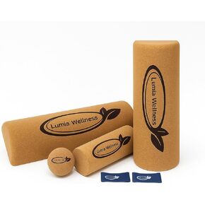 Natural Cork Balance Board Set - Yoga Foot & Ankle Strengthener, Balancing Board Massager for Plantar Fasciitis Relief, Pilates Toe Stretcher in Kuwait