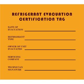 علامة اعتماد استرداد إخلاء التبريد، 50 عبوة من ملصقات استرداد غاز التبريد، بديل لملصق حفظ ملصقات الثلاجة، علامات استرداد غاز التبريد تناسب معرف غاز التبريد in Kuwait