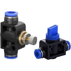 هوائي القصبة الهوائية موصل سريع SA4/6/8 تنظيم صمام HVFF4/8 مستقيم من خلال PA10/12 1 قطعة (HVFF-10) in Kuwait