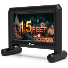 Inflatable Movie Screen Outdoor Projector Screen for Outside 20ft, Blow Up Screens Front and Rear Projection with Air Blower, Best for Movie Nights Backyard Home Theater Pool Party in Kuwait