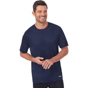 Cuddl Duds Sleepwear for Men Far-Infrared Enhance Moisture Wicking Short Sleeve Crewneck Pajama Shirt in Kuwait