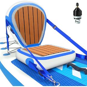 Inflatable Kayak Seat with Back Support, Universal Sturdy Paddle Board Seats for Sit on Top, Adjustable Blow Up Seat with Inflate Nozzle for Kayaking Canoeing Rafting in Kuwait