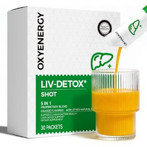 OxyEnergy تطهير الكبد وإصلاح السموم، مكمل عضوي للتخلص من سموم الكبد مع الكركم والهندباء والبوريريا، يدعم صحة الكبد والهضم، غير معدل وراثيًا، نباتي، خالي من الغلوتين، 30 عبوة in Kuwait