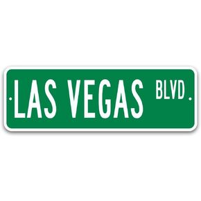 Brimar - 24 x 6" - Las Vegas Boulevard Replica Street Sign - .063″ White Rust-Free Aluminum - Iconic Design - Easy Installation in Kuwait