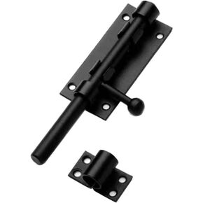 Door Lock Bolt,1 Pack Latch, Window Doors with Locks Black and White,Thickened Stainless(Black,8in) in Kuwait