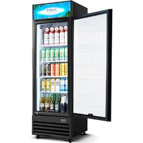 BODEGACOOLER Beverage Refrigerator and Cooler, Commercial Refrigerators with 4 shelves, Commercial Fridge with Soft LED Light. Merchandiser Refrigerators as Black Bar Cooler For Party, 9.0 Cu. Ft in Kuwait