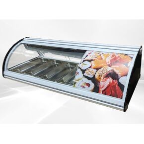 Refrigerated Sushi Display Cooler Case Countertop 4 Pan Commercial Refrigerator ; LED Lighting; 44" Wide NSF ETL cs-43 in Kuwait