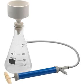 Lab Vacuum Filtration Apparatus Kit, Buchner Funnel Suction Kit with Filtering Flask, Hand Vacuum Pump and Buchner Funnel, for School Physics Educational and Chemical Lab Research in Kuwait