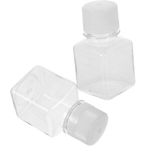 Luxshiny 125ML Plastic Graduated Serum Vial Bottles 2pcs Narrow Mouth Reagent Containers for Laboratory Use for Sample Storage and Dispensing in Kuwait