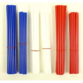 2FASTMOTO 20-RWB1776 76 قطعة غطاء جلدي للعجلات MX Dirt Bike - أحمر/أبيض/أزرق in Kuwait