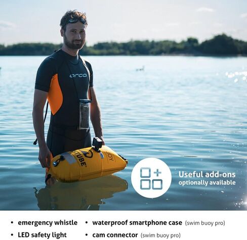 RESTUBE عوامة السباحة الكلاسيكية | عوامة أمان خفيفة الوزن للمياه المفتوحة للسباحين والرياضيين الثلاثيين | عوامة عالية الوضوح مع تخزين جاف | التدريب على السباحة ومساعدات السباحة في المياه المفتوحة in Kuwait