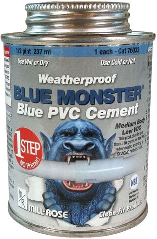 Millrose 76030contact-cementsPVC مجموعة سريعة للأسمنت، أسمنت بخطوة واحدة، لا يتطلب برايمر، صديق للبيئة - منخفض المركبات العضوية المتطايرة in Saudi Arabia